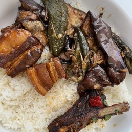 Forgot to take a pic of the dishes individually - pork belly, ribs, eggplant Forgot to take a pic of the dishes individually - pork belly, ribs, eggplant