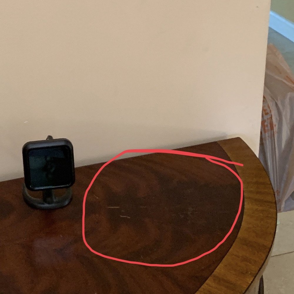 Ethan Allen - Close up of scratches to table - Interior Design Near Me - Hartsdale, New York Ethan Allen - Close up of scratches to table - Interior Design Near Me - Hartsdale, New York