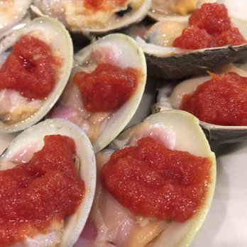 Randazzo's Clam Bar - A dozen little necks with horseradish and cocktail sauce. The best!!! - Seafood Near Me - Brooklyn, New York Randazzo's Clam Bar - A dozen little necks with horseradish and cocktail sauce. The best!!! - Seafood Near Me - Brooklyn, New York