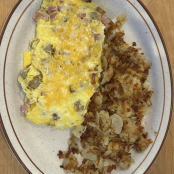 Olympic Diner - Meaty omelette with hash browns - Diners Near Me - Hilliard, Ohio