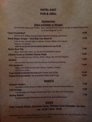 Menu photo 6 Hotel Kast Williamsport, PA Menu photo 6 Hotel Kast Williamsport, PA
