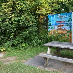 Brennan Beach Campground - Mural by the picnic table