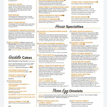 Miss Shirley's Cafe, Roland Park - Menu page 1/2 - American Near Me - Baltimore, Maryland