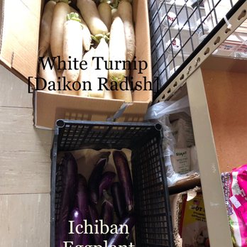 Chinese Grocery - a basket of eggplant and a box of white turnip - Gift Shops Near Me - Westerly, Rhode Island