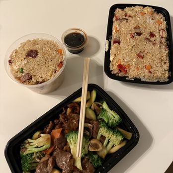 Ginza Sushi & Cajun Seafood - Beef w broccoli & pork fried rice - Japanese Near Me - Poughkeepsie, New York Ginza Sushi & Cajun Seafood - Beef w broccoli & pork fried rice - Japanese Near Me - Poughkeepsie, New York