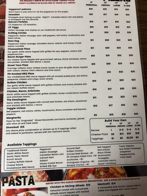 Menu photo 1 Mama J's on Main Nyssa, OR