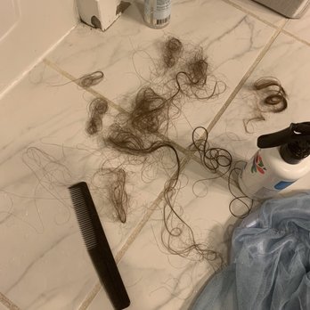 Salon 913 - BEFORE. The disaster my daughter did to her hair. - Hair Salons Near Me - White Plains, New York
