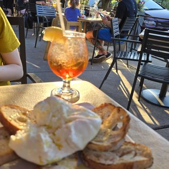 Spacca Napoli - Burrata ($22) and Aperol Spritzer ($12) - Pizza Near Me - Chicago, Illinois Spacca Napoli - Burrata ($22) and Aperol Spritzer ($12) - Pizza Near Me - Chicago, Illinois