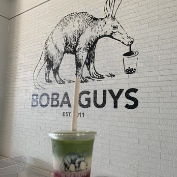 Boba Guys - Strawberry Matcha Latte - Bubble Tea Near Me - Long Beach, California