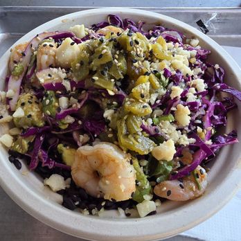 Notorious P.O.K.E. - Hatch green chile shrimp with forbidden rice - Poke Near Me - Albuquerque, New Mexico Notorious P.O.K.E. - Hatch green chile shrimp with forbidden rice - Poke Near Me - Albuquerque, New Mexico
