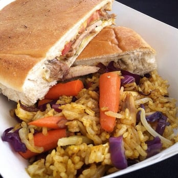 Dos Tierras - Cuban Sandwich with a side of Arroz con Pollo... - Farmers Market Near Me - Los Angeles, California Dos Tierras - Cuban Sandwich with a side of Arroz con Pollo... - Farmers Market Near Me - Los Angeles, California