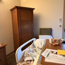 Center For Hope Hospice & Pallative Care - Largest tray table I've ever seen and huge wardrobe to hang clothes!