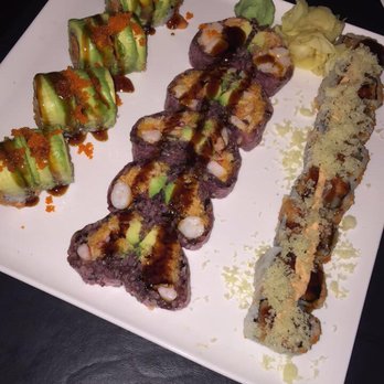 Sushiman - From left to right: Caterpillar Roll, Foxy Girl Roll, Spicy Girl Roll. All delicious! - Sushi Bars Near Me - Huntingdon Valley, Pennsylvania Sushiman - From left to right: Caterpillar Roll, Foxy Girl Roll, Spicy Girl Roll. All delicious! - Sushi Bars Near Me - Huntingdon Valley, Pennsylvania