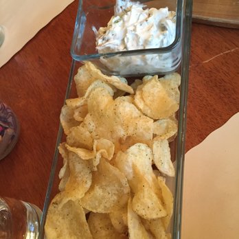 Julia's - Kettle chips with a dill dip!! - New American Near Me - Ridgewood, New York
