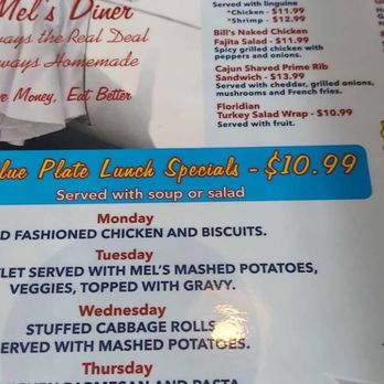 Mel's Diner - Menu - New American Near Me - Cape Coral, Florida Mel's Diner - Menu - New American Near Me - Cape Coral, Florida