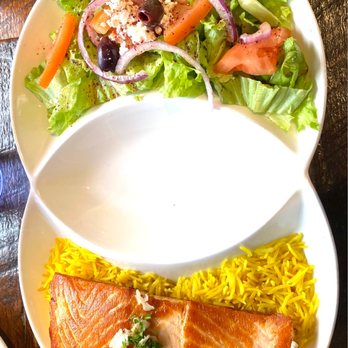 Sumac Mediterranean Grill - Salmon, salad - Mediterranean Near Me - Belmont, California Sumac Mediterranean Grill - Salmon, salad - Mediterranean Near Me - Belmont, California