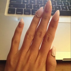 Jun Nails - gel nail tips and attempted nail art for $80