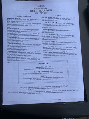 Menu photo 4 Brier Creek Beer Garden Raleigh, NC