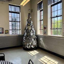 America On Wheels Museum - Hubcap Christmas tree