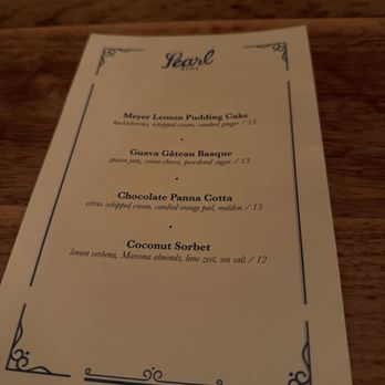 Pearl - Dessert Menu - Feb 2025 - Italian Near Me - San Francisco, California Pearl - Dessert Menu - Feb 2025 - Italian Near Me - San Francisco, California
