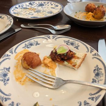 Succotash Prime - Cornbread cakes with SPICY fried oysters! - Southern Near Me - Washington, DC, District of Columbia Succotash Prime - Cornbread cakes with SPICY fried oysters! - Southern Near Me - Washington, DC, District of Columbia