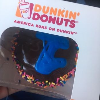 Dunkin' - The girl Special made doughnut for my sons 1st bday - Donuts Near Me - Garland, Texas Dunkin' - The girl Special made doughnut for my sons 1st bday - Donuts Near Me - Garland, Texas