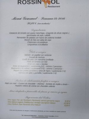 Menu photo 1 Rossinyol Cardedeu, B