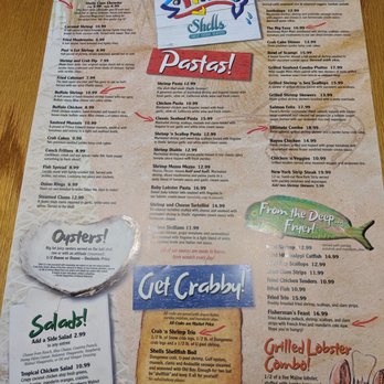 Shells Seafood - Menu 1 - Seafood Near Me - St. Pete Beach, Florida Shells Seafood - Menu 1 - Seafood Near Me - St. Pete Beach, Florida