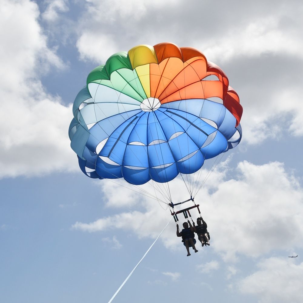 Hawaiian Parasail - Us flying high - Parasailing Near Me - Honolulu, Hawaii