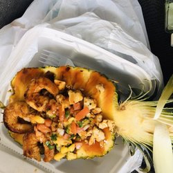 Catfish Bayou - Shrimp & chicken pineapple bowl