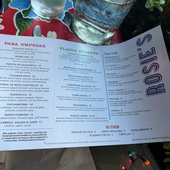 Rosie's - Menu - Mexican Near Me - New York, New York Rosie's - Menu - Mexican Near Me - New York, New York