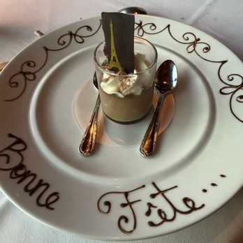 Eiffel Tower - Anniversary dessert from the chef - French Near Me - Las Vegas, Nevada