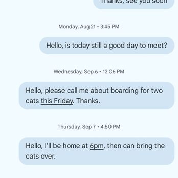 House Pet Grooming and Trainer - Text messages with the owner - Pet Groomers Near Me - Bronx, New York