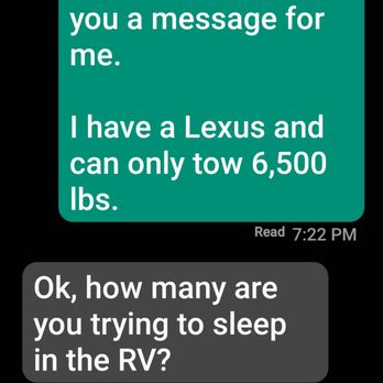 Camping World - Kaysville - Me letting Jori Stewart know my vehicle and it's limitations - RV Dealers Near Me - Kaysville, Utah Camping World - Kaysville - Me letting Jori Stewart know my vehicle and it's limitations - RV Dealers Near Me - Kaysville, Utah