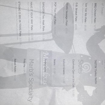 Sumtin' Marbelous BBQ - This is our old menu, from just a month ago. Just to give you an idea... - Food Trucks Near Me - Austin, Texas Sumtin' Marbelous BBQ - This is our old menu, from just a month ago. Just to give you an idea... - Food Trucks Near Me - Austin, Texas