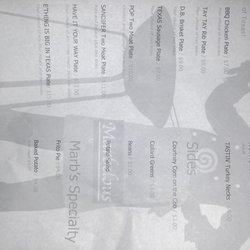 Sumtin' Marbelous BBQ - This is our old menu, from just a month ago. Just to give you an idea...