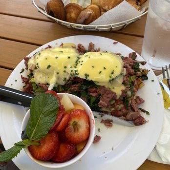Chad's - Corned Beef Hash & Eggs Benedict - Breakfast & Brunch Near Me - Santa Barbara, California