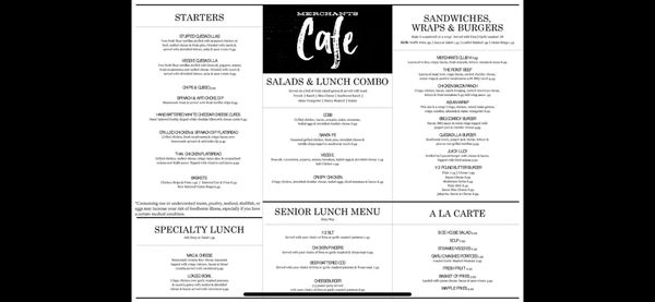 Menu photo 4 Merchants Cafe North Branch, MN