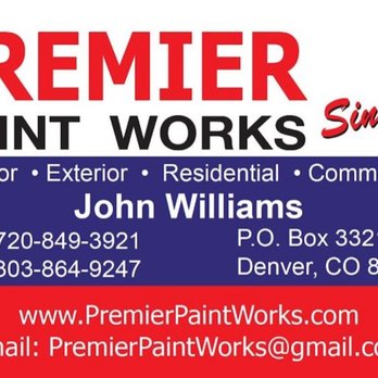 Premier Paint Works - Business Card - Painters Near Me - Denver, Colorado Premier Paint Works - Business Card - Painters Near Me - Denver, Colorado