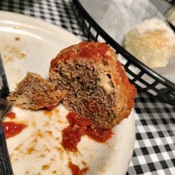 BiBa's Italian Restaurant - Side of meatballs is 2 good sized meatballs. A little spicy. Kinda dense.