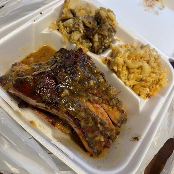 Bootleg BBQ And Catering - Rib combo plate with smashed taters and Mac n cheese - Barbeque Near Me - Chico, California Bootleg BBQ And Catering - Rib combo plate with smashed taters and Mac n cheese - Barbeque Near Me - Chico, California