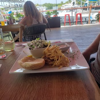 Square Grouper - Islamorada - Sauteed grouper with side salad - Seafood Near Me - Islamorada, Florida