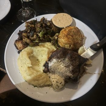 Latitude Seafood - Richmond - Surf and Turf - mashed potatoes and brussel sprouts - Seafood Near Me - Richmond, Virginia Latitude Seafood - Richmond - Surf and Turf - mashed potatoes and brussel sprouts - Seafood Near Me - Richmond, Virginia