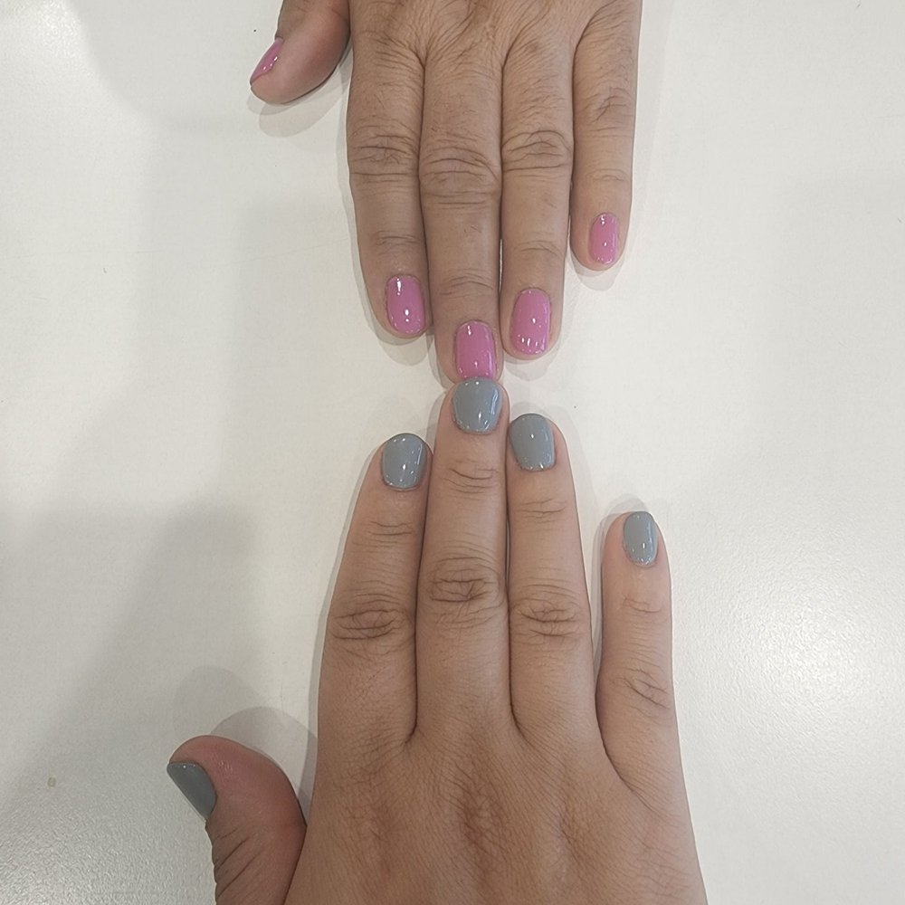 Bottom: Gel Manicure Top: Regular Manicure Bottom: Gel Manicure Top: Regular Manicure