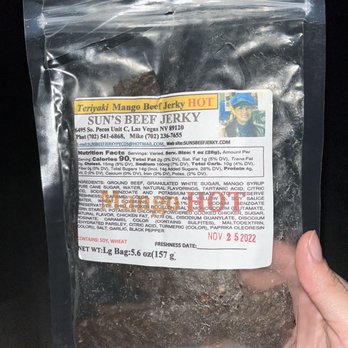 Suns Beef Jerky Pecos - Teriyaki Mango - Meat Shops Near Me - Las Vegas, Nevada