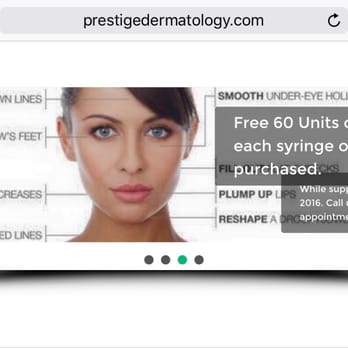 Prestige Dermatology - Wow! Free 60 units of dysport with a syringe of filler purchase! - Dermatologists Near Me - Burleson, Texas Prestige Dermatology - Wow! Free 60 units of dysport with a syringe of filler purchase! - Dermatologists Near Me - Burleson, Texas