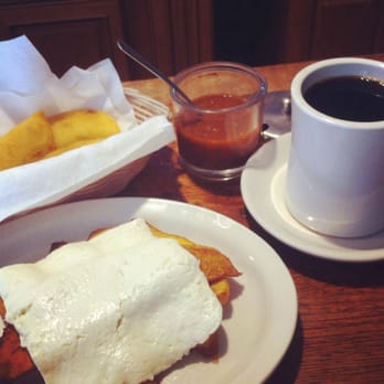 Bakery Restaurant Las Palmas - Some empanadas and and order of fried plantains with cheese. About $8 with coffee. - Bakeries Near Me - Gastonia, North Carolina