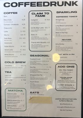 Menu photo 2 CoffeeDrunk Long Beach, CA Menu photo 2 CoffeeDrunk Long Beach, CA