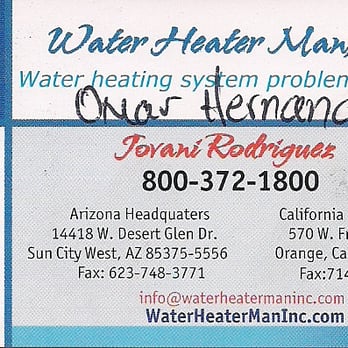 Water Heater Man - Water Heater Installation/Repair Near Me - Brea, California