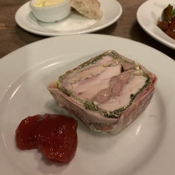 The Anchor and Hope - Chicken ham Foie Gras Terrine - British Near Me - London, XGL The Anchor and Hope - Chicken ham Foie Gras Terrine - British Near Me - London, XGL